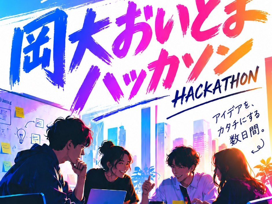 岡大おいとまハッカソンの告知ビジュアル